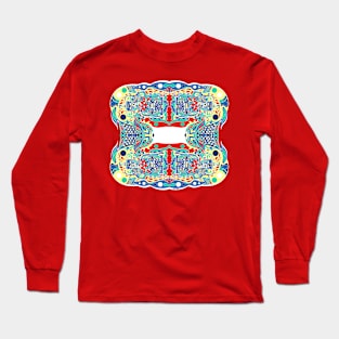 the astral astronauts from mayan red crimson arts ecopop Long Sleeve T-Shirt